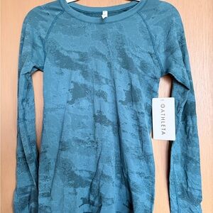 Athleta Teal Textured Top - Size S - NWT